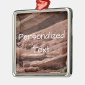 レッドロックスコロラド名前をカスタムする メタルオーナメント (左)