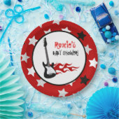 レッドロックスターロックアバイ紙プレート ペーパープレート (パーティー)