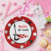 レッドロックスターロックアバイ紙プレート ペーパープレート (パーティー)