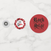 レッドロックスターロックビーベイビーシャワー紙吹雪 コンフェッティ (裏面)