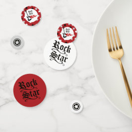 レッドロックスターロックビーベイビーシャワー紙吹雪 コンフェッティ