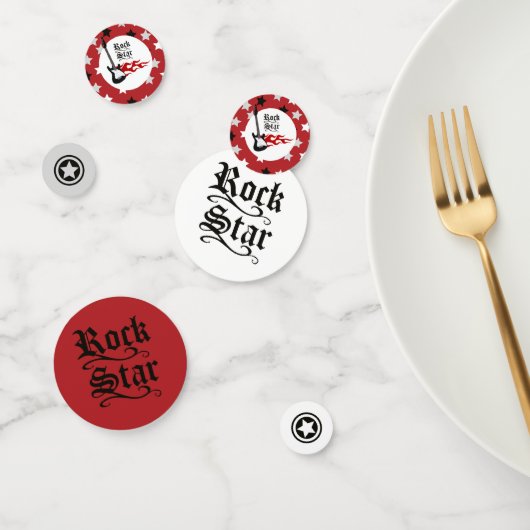 レッドロックスターロックビーベイビーシャワー紙吹雪 コンフェッティ (グループ)