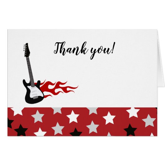 レッドロックスター折り畳みサンキューカード (正面横)