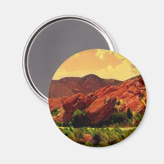 レッドロックスパークデンバーコロラド マグネット (正面/裏面)