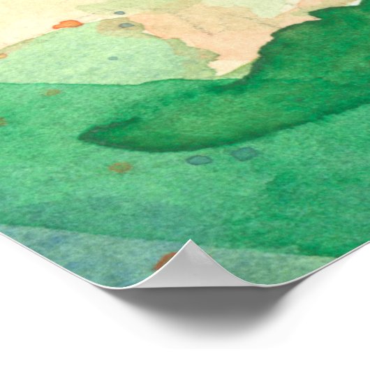 レッドロックマウンテンズサウスウェスト砂漠の水色 ポスター (角)