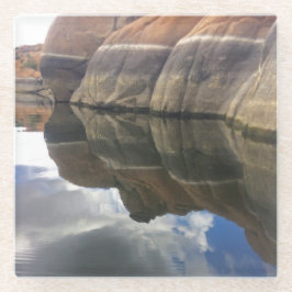 レッドロックリフレクションズ穏やかな湖の水南西 ガラスコースター