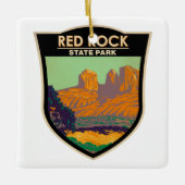 レッドロック州パークアリゾナヴィンテージ セラミックオーナメント (正面)