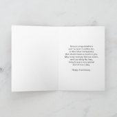 レッドロパーソナライズされたーズ25結婚周年 カード (内部)