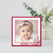 レッドロパーソナライズされたーゼファミリーバレンタインズデイカード (スタンド正面)