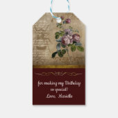 レッドロビクトリアンゼスエフエメラサンキューギフトラベル ギフトタグ (裏面)