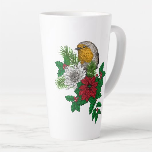 レッドロビンのクリスマスの装飾 カフェラテマグ (右アングル)