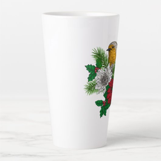 レッドロビンのクリスマスの装飾 カフェラテマグ (正面)