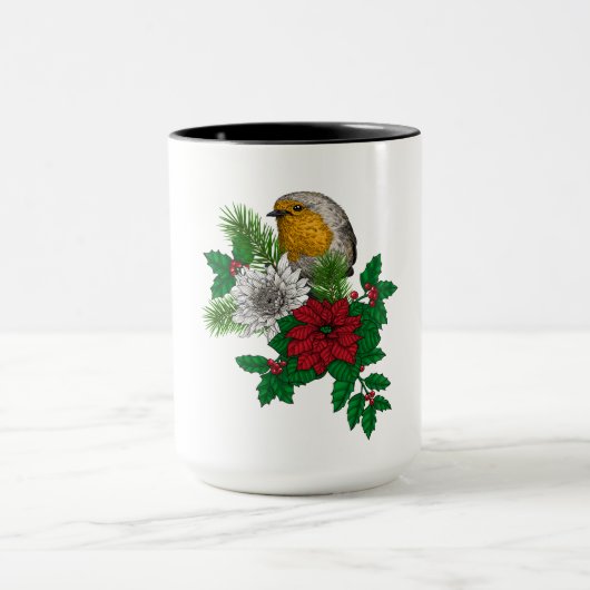 レッドロビンのクリスマスの装飾 マグカップ (中央)