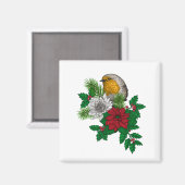 レッドロビンのクリスマスの装飾 マグネット (正面/裏面)