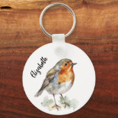 レッドロビンの鳥の名前 キーホルダー (正面)