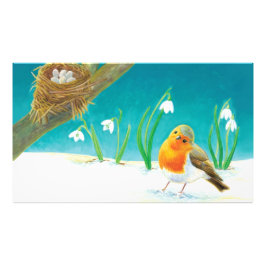 レッドロビンイラストレーション フォトプリント           