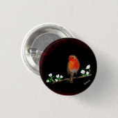 レッドロビンバッジのボタン、オリジナルアートスケッチ 缶バッジ (正面&裏面)