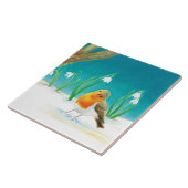 レッドロビンバードイラストレーション タイル (側面)