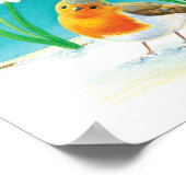 レッドロビンバードイラストレーション ポスター (角)