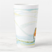 レッドロビンバード&ウィンターランドスケープ カフェラテマグ (正面)