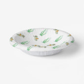 レッドロビンバード&スノードロップよくはしゃぐ春パターン ペーパーボウル (傾斜あり)