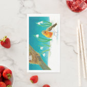 レッドロビンバード&スノードロップイラストレーション (インサイチュ)