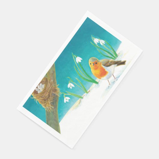 レッドロビンバード&スノードロップイラストレーション (コーナー)