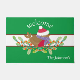 レッドロビンフローラドアマット ドアマット