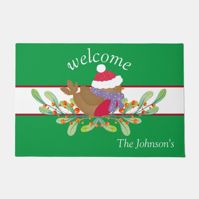 レッドロビンフローラドアマット ドアマット (正面)