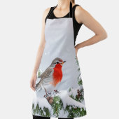 レッドロビンホリデークリスマスエプロン エプロン (インサイチュ)