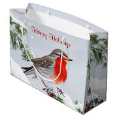 レッドロビンホリデークリスマス抱き枕 ラージペーパーバッグ (裏面アングル)