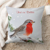 レッドロビンホリデークリスマス装飾用クッション クッション (ブランケット)