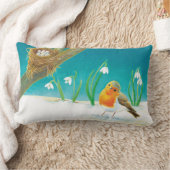 レッドロビン春スノードロップ ランバークッション (ブランケット)