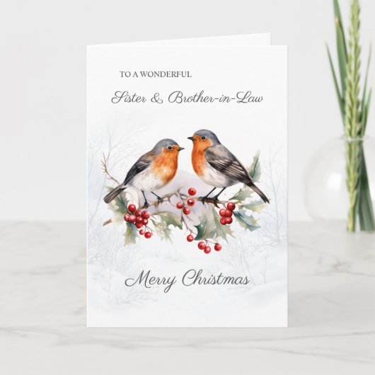 レッドロビン・ホリー姉妹義理クリスマス カード (正面)