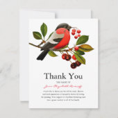 レッドロビン |悔やみや弔慰鳥ありがとう サンキューカード (正面)