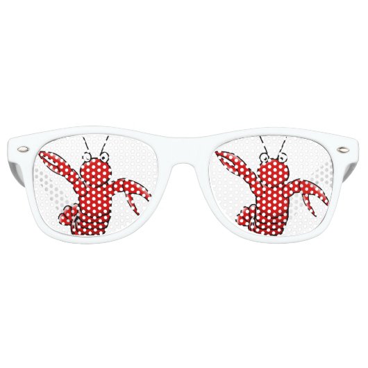 レッドロブスターアダルトパーティーシェード レトロサングラス (正面)