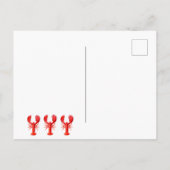 レッドロブスターグリーンホワイトサマーパーティの招待状 ポストカード (裏面)