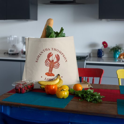 レッドロブスターシーフードスーパーパーソナライズされた ラージトートバッグ