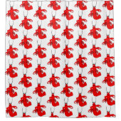 レッドロブスターデザイン シャワーカーテン (正面)