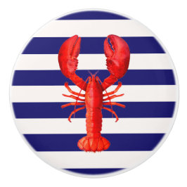 レッドロブスターネイビーブルー白ストライプ色 セラミックノブ