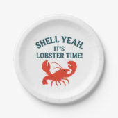 レッドロブスターパーティー引用文レトロ ペーパープレート (正面)
