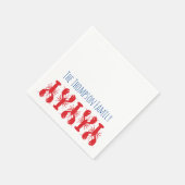 レッドロブスターファミリー名コーストビーチ海おもしろい スタンダードカクテルナプキン (角)