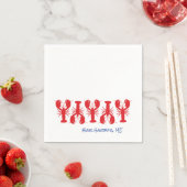 レッドロブスターブルーカスタムロケーションコースト名門私立校風の スタンダードカクテルナプキン (インサイチュ)