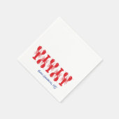 レッドロブスターブルーカスタムロケーションコースト名門私立校風の スタンダードカクテルナプキン (角)