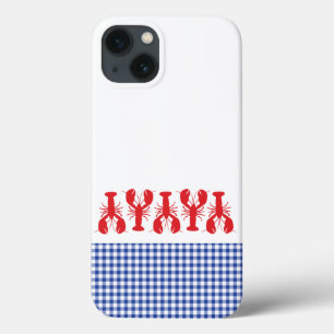 レッドロブスターブルーギンガムコースタルトラベルテック iPhone 13ケース