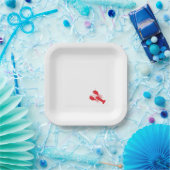 レッドロブスターベイクコーストビーチ海メインおもしろい ペーパープレート (パーティー)