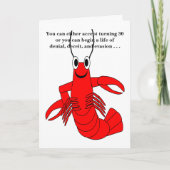 レッドロブスターユーモアのある30thバースデーカード カード (正面)