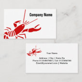 レッドロブスター名刺 |シーフードテンプレート 名刺 (正面/裏面)