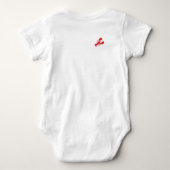 レッドロブスター名門私立校風の沿岸地域おもしろいベビー ベビーボディスーツ (裏面)