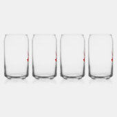 レッドロブスター沿岸ビーチ海メインおもしろい ガラス缶 (左)